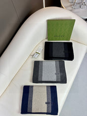 SCARF 180 CM IN BLACK MIX DARK GRAY CASHMERE 398446