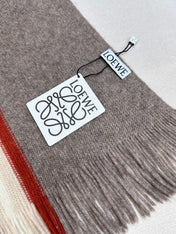 SCARF 180 CM IN KHAKI BROWN CASHMERE 410157