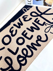 ANAGRAM SCARF 180 CM IN BLACK MIX CAMEL BEIGE WOOL AND CASHMERE 410167