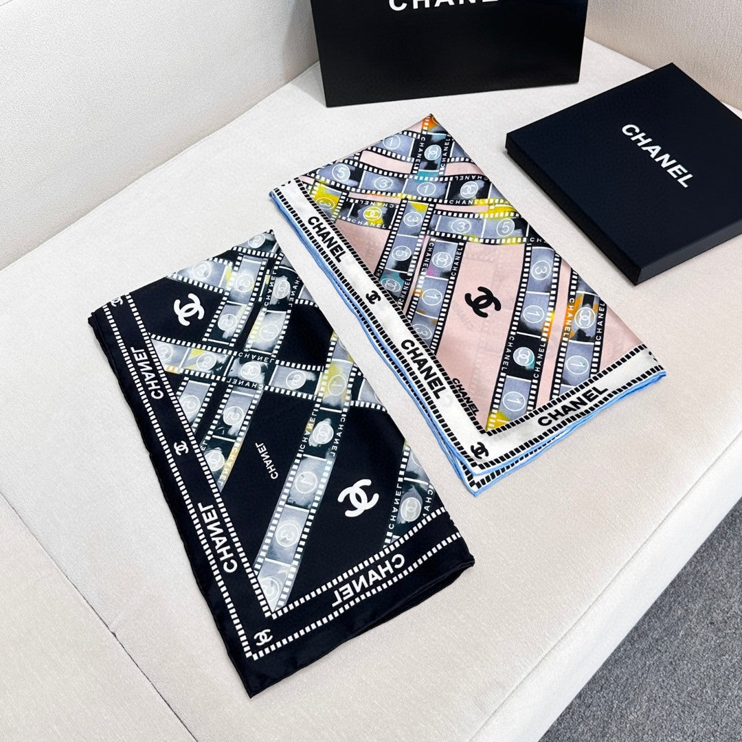 CHANEL 25S SCARF 88 IN SILK 737190