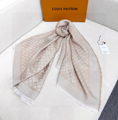 LV SCARF 120 CM IN WOOL MIX SILK 737297