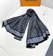 LV SCARF 120 CM IN WOOL MIX SILK 737299
