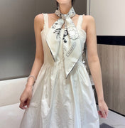 CHANEL 25S SCARF 90 IN SILK 729054