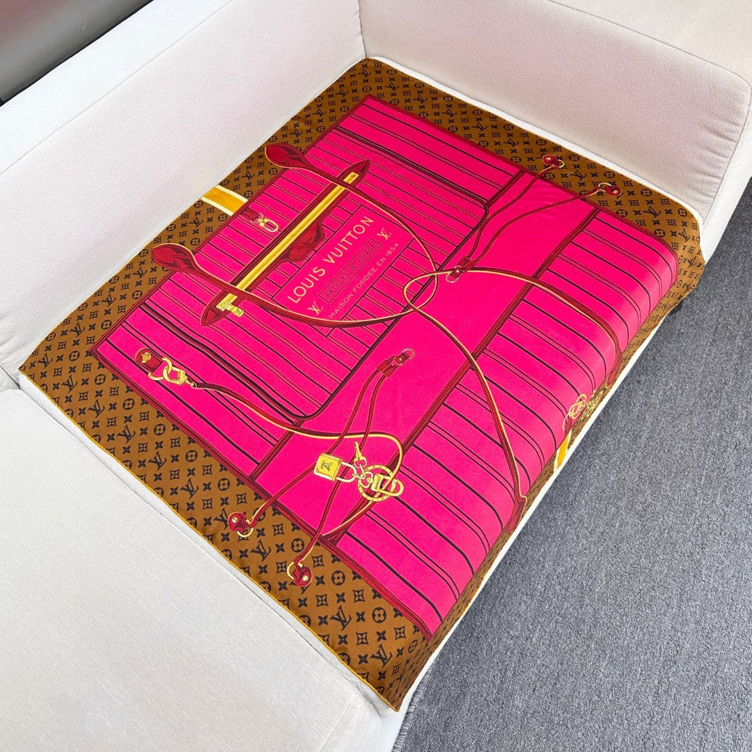 LV SCARF 90 CM IN SILK 737303