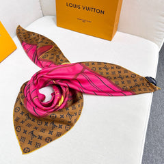 LV SCARF 90 CM IN SILK 737303
