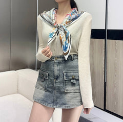 HERMES 25S SCARF 90 IN SILK 726442