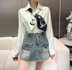 CHANEL 25S SCARF 90 IN SILK 720005