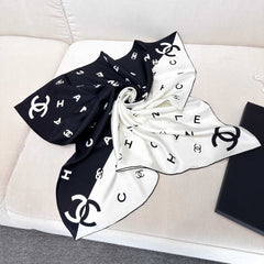 CHANEL 25S SCARF 90 IN SILK 720005