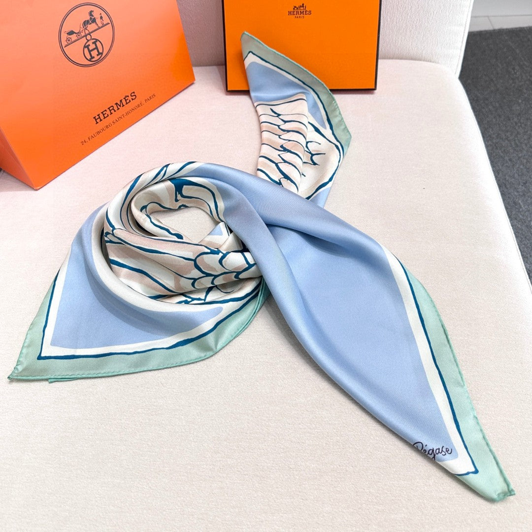 HERMES 25S SCARF 90 IN SILK TWILL 733937