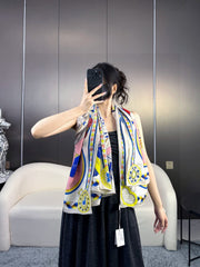 HERMES 25S SCARF 135 IN CASHMERE SILK 730648