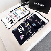 CHANEL 25S SCARF 90 IN SILK 735830