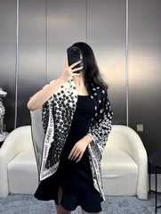 CHANEL 25S SCARF 140 IN CASHMERE SILK 702020