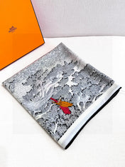 HERMES 25S SCARF 135 IN CASHMERE SILK 733938