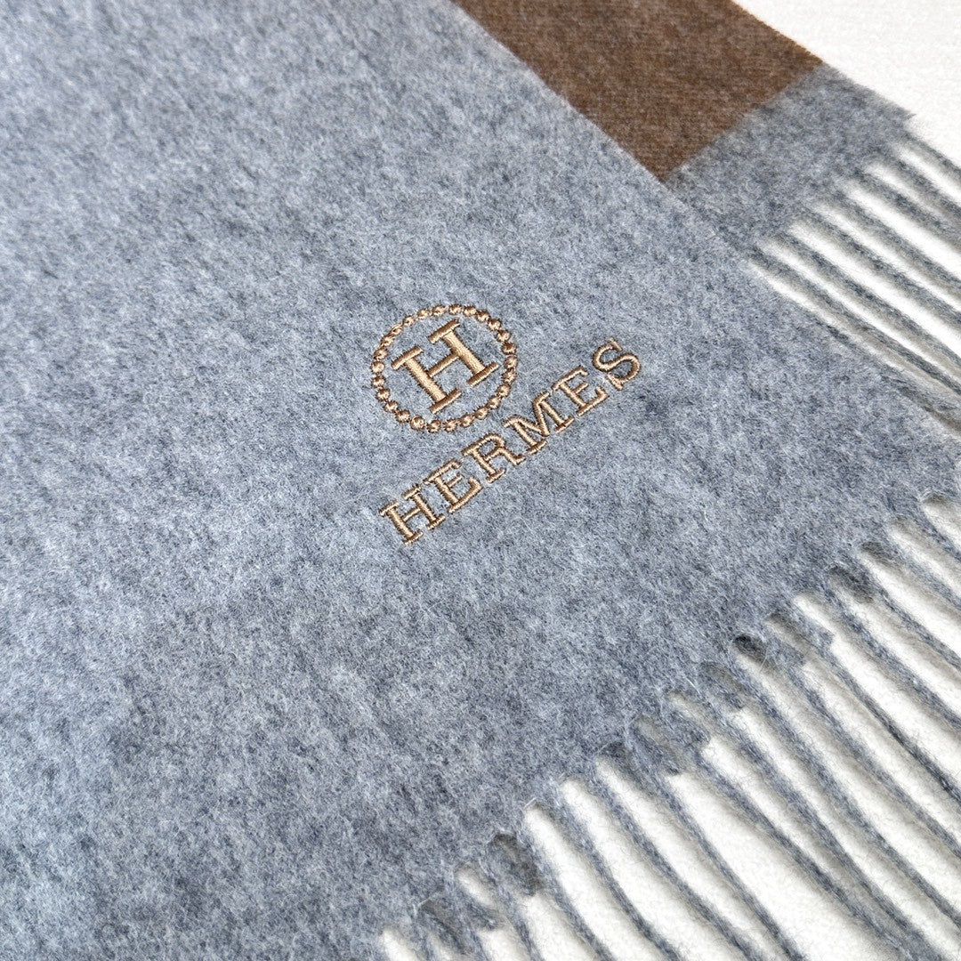 HERMES 25S SCARF 180 IN CASHMERE 854602