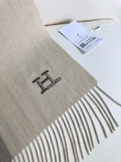 HERMES 26S LONG SCARF 190 IN CASHMERE 309794