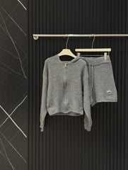 ALO KNIT CARDIGAN & SHORTS SET STYLE 33