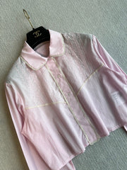 PRADA PINK CROPPED BUTTON-UP SHIRT