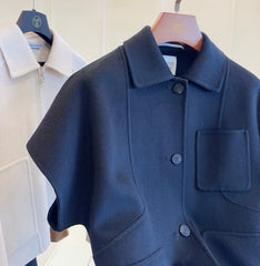 HERMES 25S REVERSIBLE SHORT-SLEEVE KNIT JACKET 108