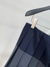 MIUMIU PLEATED LOW-BACK SIDE-SLIT MIDI SKIRT 275985