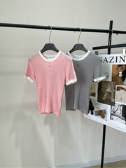 CHANEL SHORT-SLEEVE KNIT SWEATER 259270