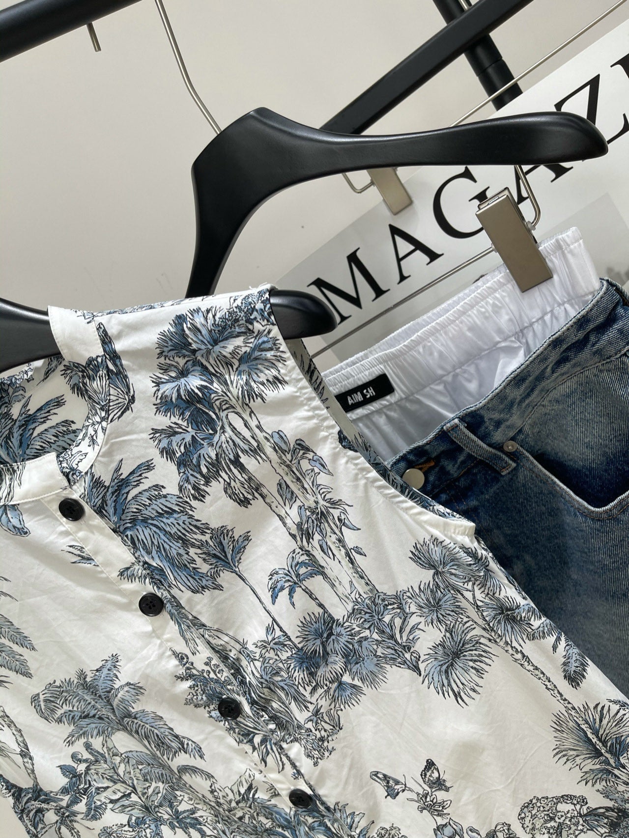 DIOR SLEEVELESS BLAZER DRESS WITH PALM TREE PRINT 267896