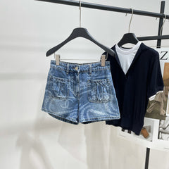 CHANEL DENIM SHORTS 273103