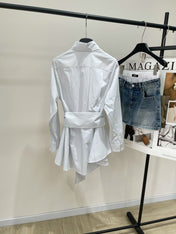 LOEWE VERTICAL STRIPED SHIRT DRESS 273146