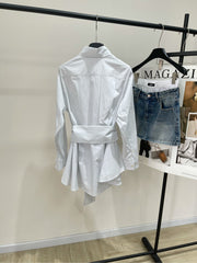 LOEWE VERTICAL STRIPED SHIRT DRESS 273146