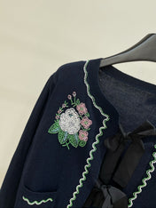 VALENTINO FLORAL LACE CARDIGAN 273154