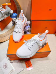 DEPART SLIP-ON SNEAKER IN FULL WHITE KNIT AND CALFSKIN