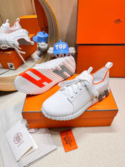 DEPART SLIP-ON SNEAKER IN FULL WHITE KNIT AND CALFSKIN