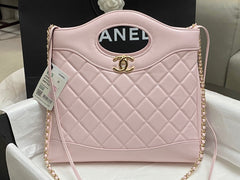 CC SMALL 30 SHOPPING BAG IN LIGHT PINK CALFSKIN