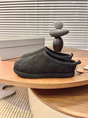 BALENCIAGA 25S AURALEE SLIP-ON 25 MM IN BLACK SUEDE