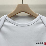 Miu 25C Petit Bateau X Miu Miu stretch jersey slim T-shirt 228169