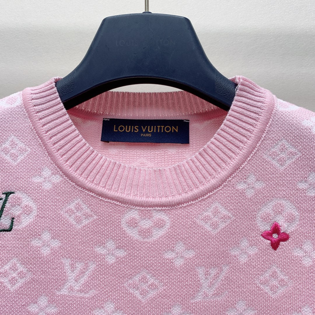 LV CREW NECK KNIT SWEATER 228112