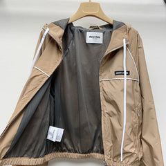 MIUMIU ZIP-UP HOODED JACKET 25S 268032