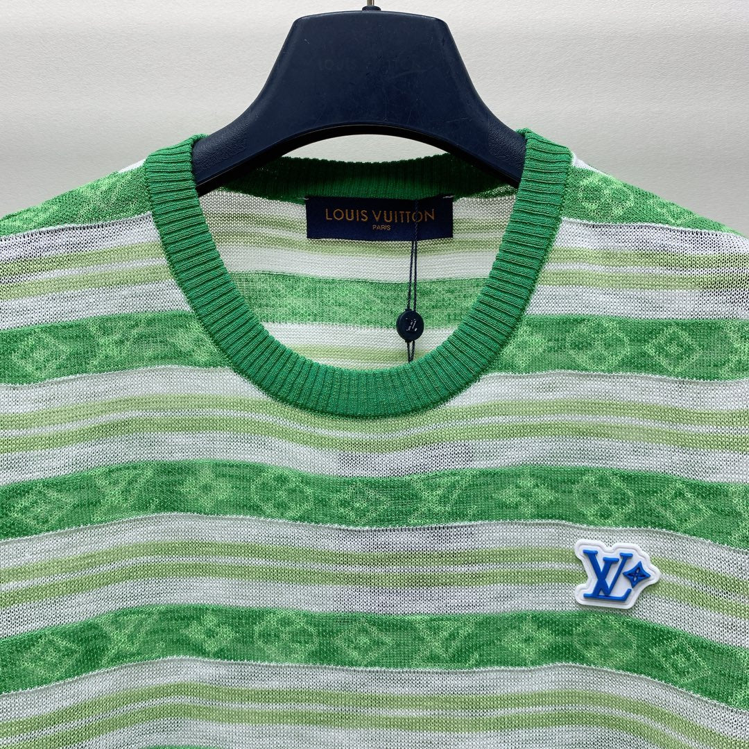 LV STRIPED CREW NECK T-SHIRT 268098