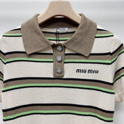 MIUMIU KNIT POLO SHIRT 268105