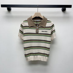 MIUMIU KNIT POLO SHIRT 268105