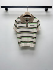 MIUMIU KNIT POLO SHIRT 268105