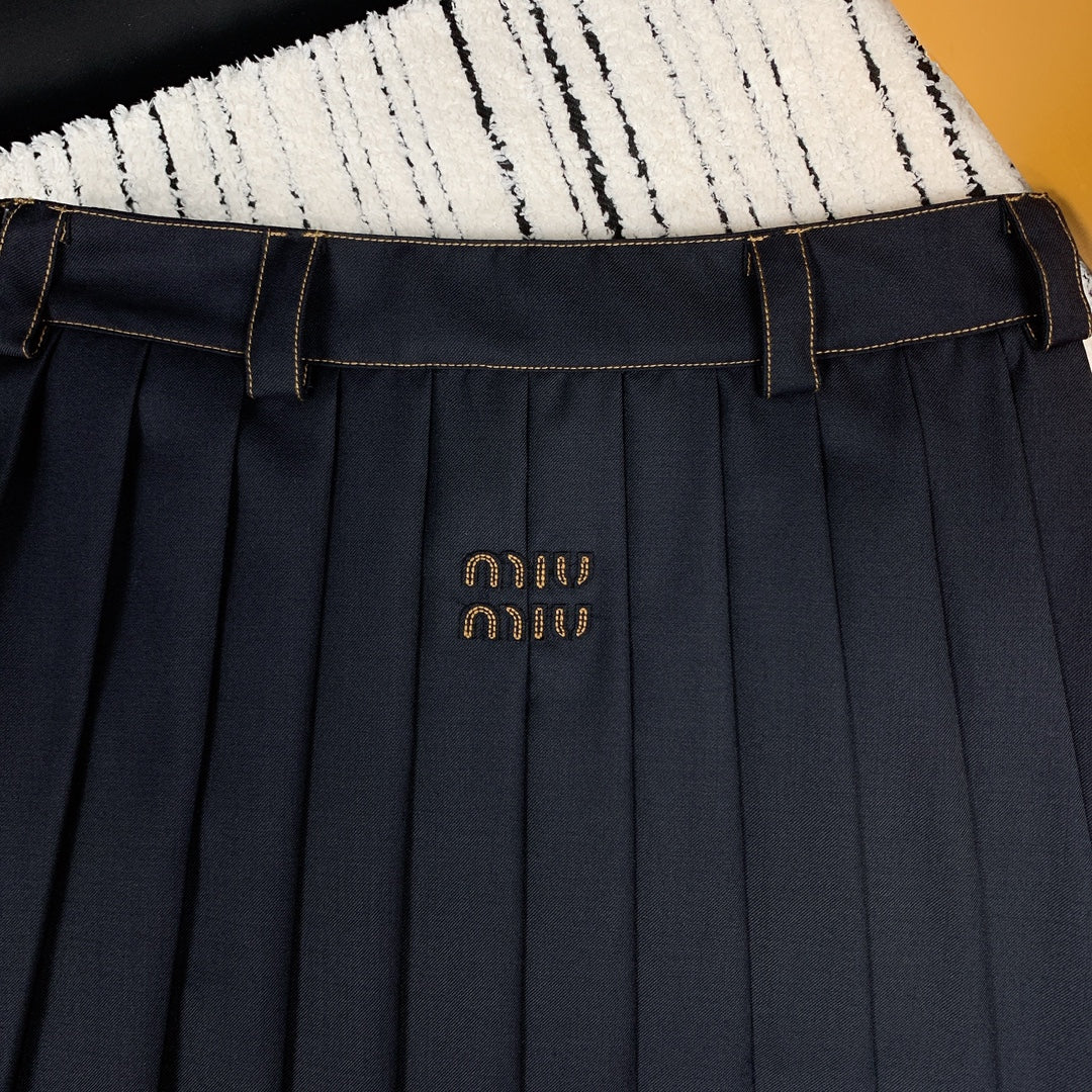MIUMIU PLEATED MIDI SKIRT 275144