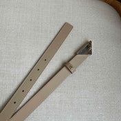 PRADA 25S BELT 20 MM IN BEIGE BROWN CALFSKIN 571383