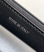 CC WOC 19 BAG IN BLACK CALFSKIN WITH SILVER LOGO