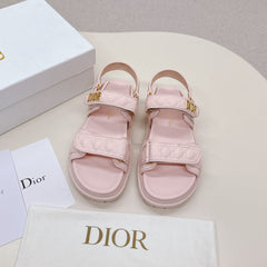 DIOR BACK-STRAP SANDALS 25S IN PASTEL PINK CALFSKIN