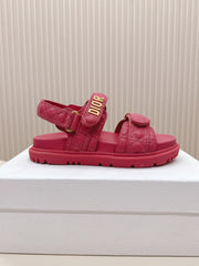 DIOR BACK-STRAP SANDALS 25S IN DARK PINK CALFSKIN