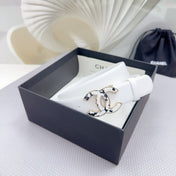 CC 30MM BELT IN WHITE SHINNY CALFSKIN WHITE LOGO