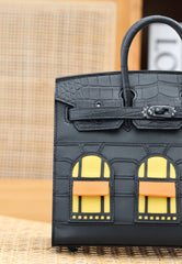 BIRKIN FAUBOURG TOUCH 20 IN BLACK CALFSKIN WITH SILVER HARDWARE
