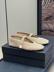 HANDWOVEN BALLET FLAT BEIGE