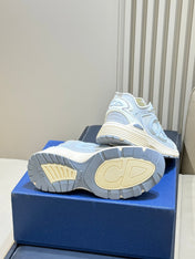 DIOR 26S B30 COUNTDOWN TECH SNEAKER IN GRAY AND LIGHT BLUE TECHNICAL FABRIC AND SUEDE
