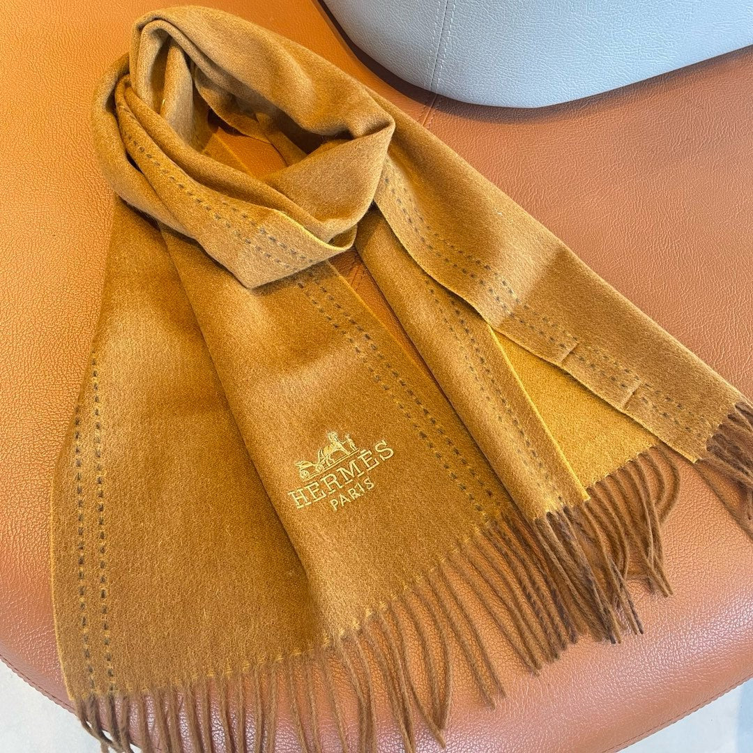 UNIE BRODEE GM MUFFLER IN COPPER BROWN CASHMERE